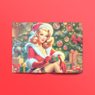 Vintage Christmas Pin Up Tissue Paper