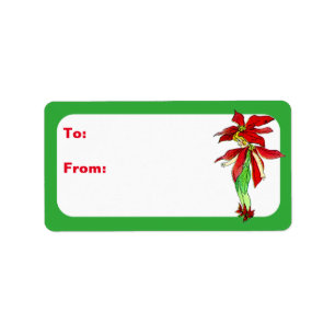 Vintage Christmas Pixies Label