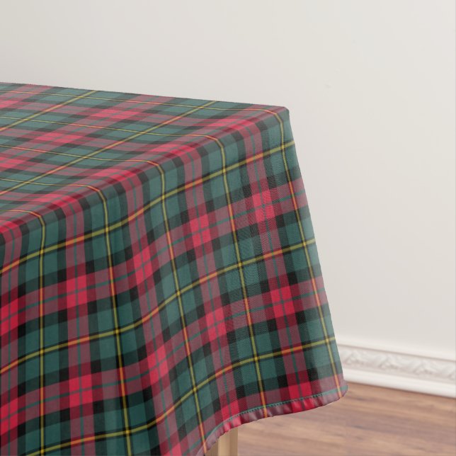 Vintage Christmas Plaid Tablecloth (In Situ)