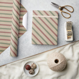 Vintage Christmas Plaid Wrapping Paper
