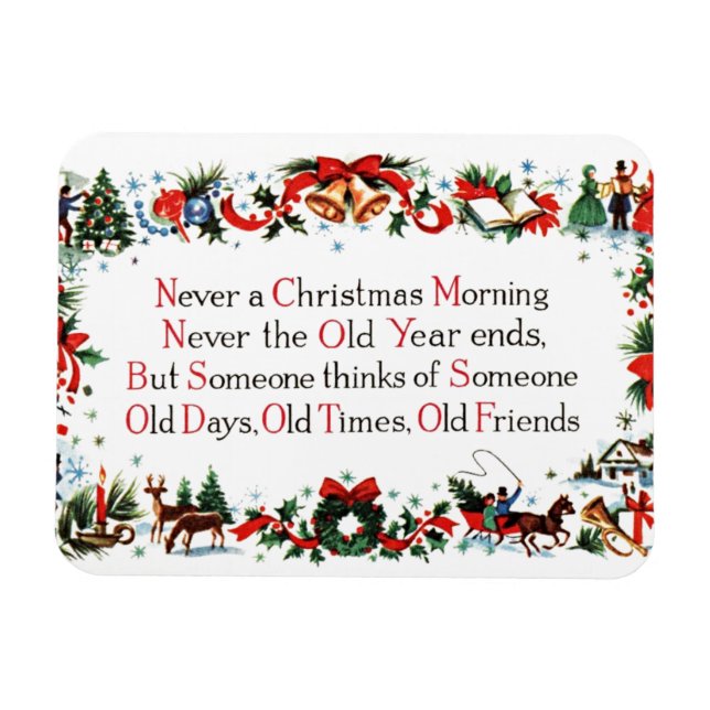 Vintage Christmas Poem Magnet (Horizontal)