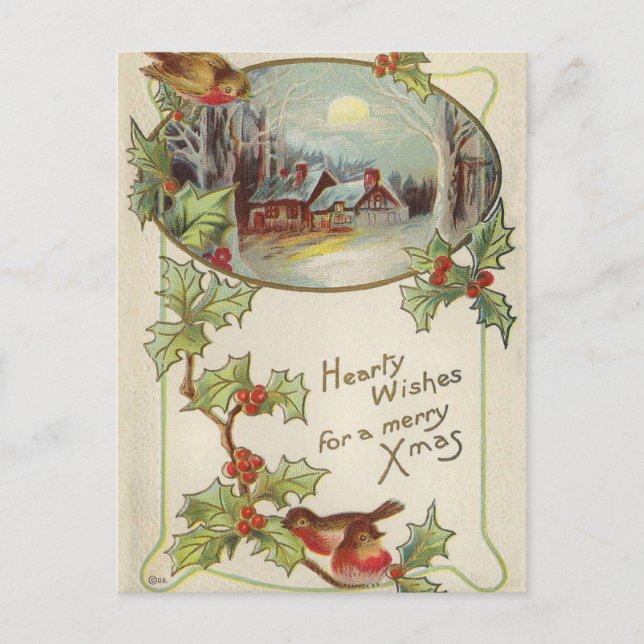 Vintage Christmas Post Card (Front)