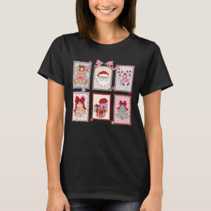 Vintage Christmas Postage Stamp Collection T-Shirt