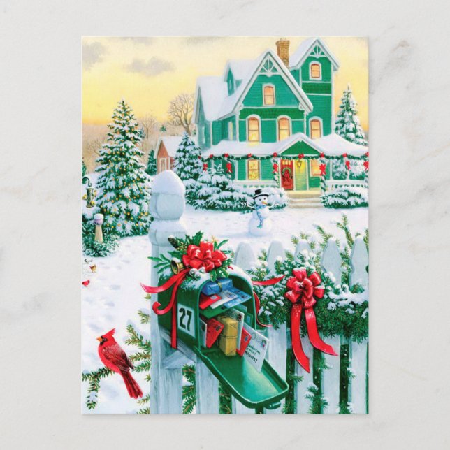 Vintage Christmas postcard (Front)