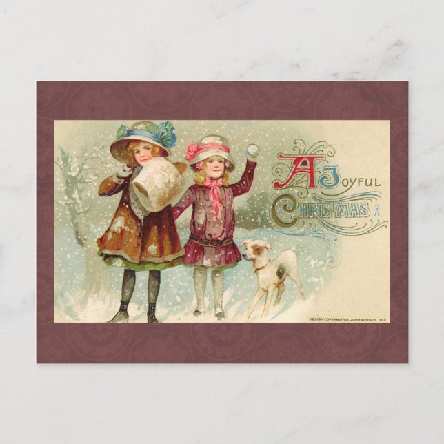 Vintage Christmas Postcard (Front)