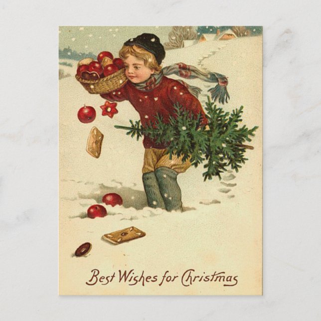 Vintage Christmas Postcard (Front)