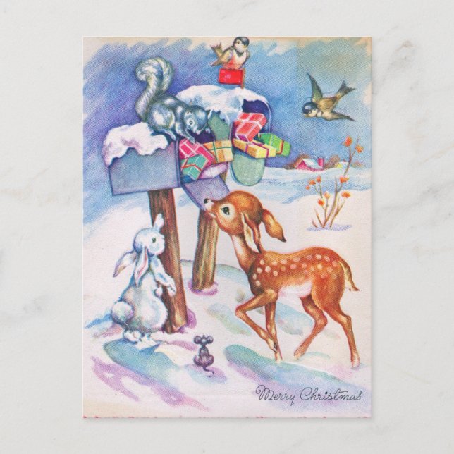 Vintage Christmas Postcard (Front)
