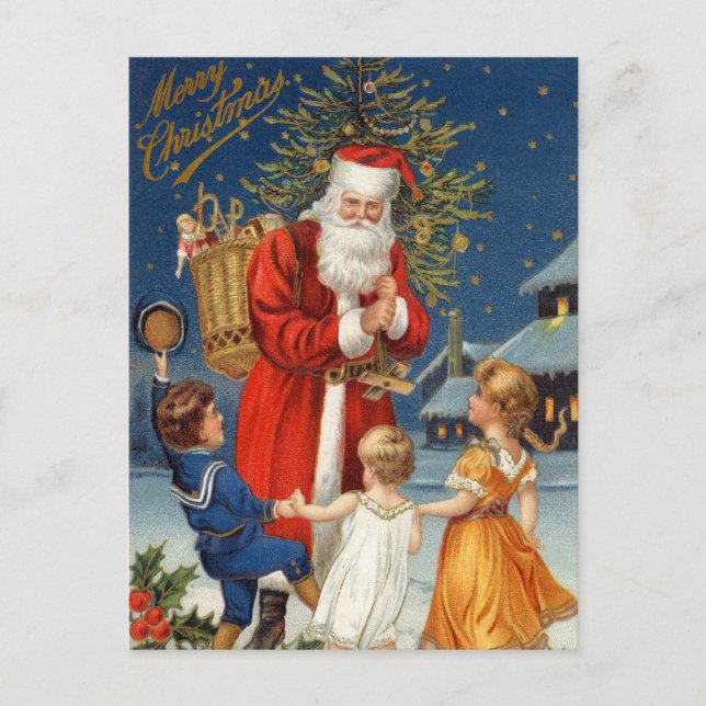 Vintage Christmas Postcard (Front)