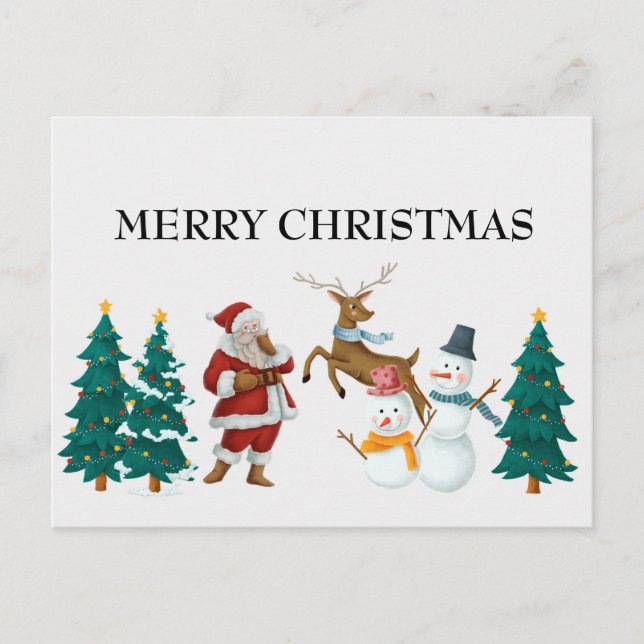 vintage Christmas Postcard (Front)