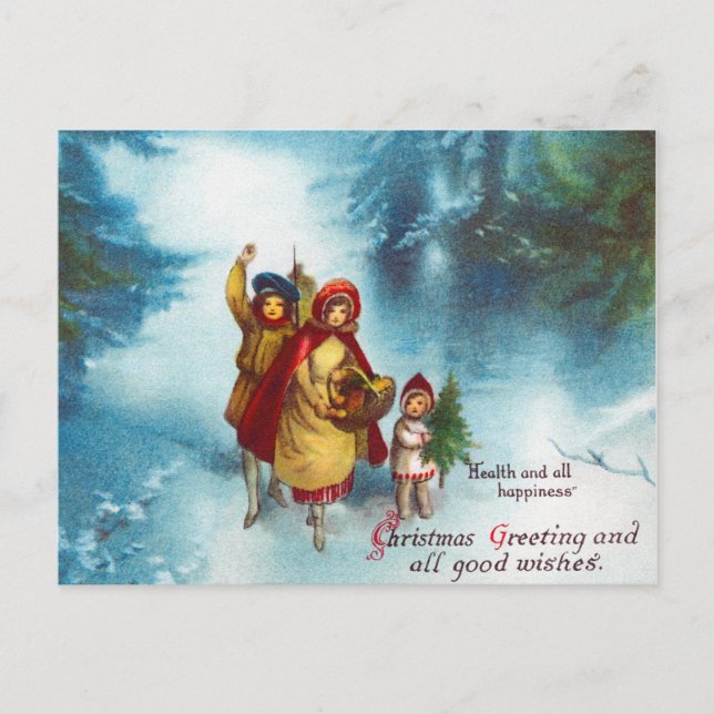 Vintage Christmas Postcard (Front)