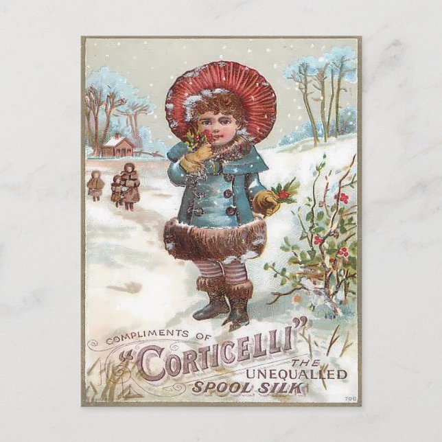 Vintage Christmas Postcard (Front)