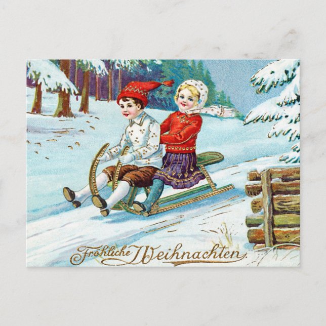 Vintage Christmas Postcard (Front)
