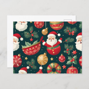 Vintage Christmas poster Postcard