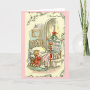 Vintage Christmas Prayer Christmas Card