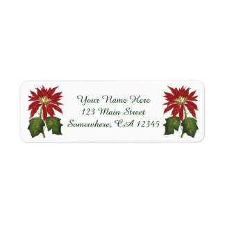 Vintage Christmas, Red Poinsettia Winter Plant