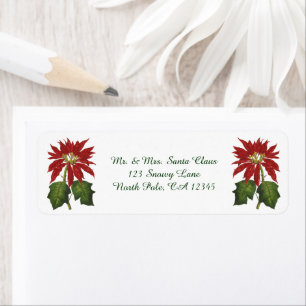 Vintage Christmas, Red Poinsettia Winter Plant