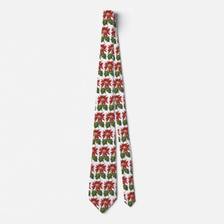 Vintage Christmas, Red Poinsettia Winter Plant Tie