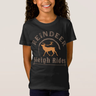 Vintage Christmas Reindeer Sleigh Rides T-Shirt