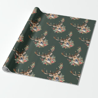 Vintage Christmas Reindeer Wrapping Paper