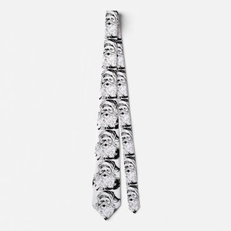 Vintage Christmas, Retro Jolly Santa Claus, Black Tie