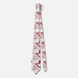 Vintage Christmas, Retro Jolly Santa Claus in Red Tie