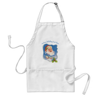 Vintage Christmas, Retro Jolly Santa Claus Standard Apron