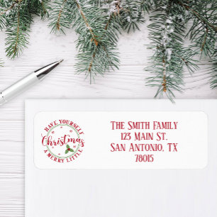 Vintage Christmas Return Address