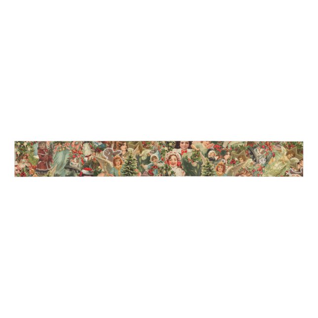 Vintage christmas Ribbon Grosgrain Ribbon (Front)