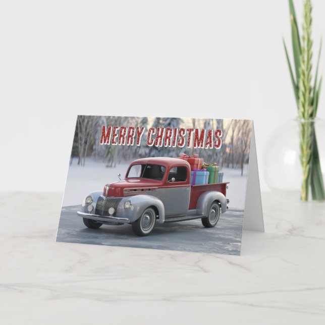 Vintage Christmas Ride Card (Front)