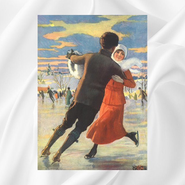 Vintage Christmas, Romantic Couple Ice Skating Poster (Creator Uploaded)