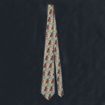 Vintage Christmas, Romantic Couple Ice Skating Tie<br><div class="desc">Now available! Double sided printed ties! Twice as nice!
Vintage illustration Merry Christmas holiday sports image featuring a man and woman in love ice skating. Love and romance on Christmas Day. Very romantic!</div>