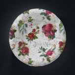 Vintage Christmas Rose Joyeux Noel Ephemera Paper Plate<br><div class="desc">Elegant and richly-detailed vintage Christmas floral seamless composition featuring "Joyeux Noel" typography,  handwritten script,  postage graphic,  holly,  mistletoe,  and deep red and ivory roses on aged parchment background.</div>