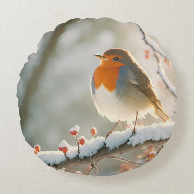 Vintage Christmas Round Cushion (Front)