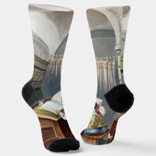 Vintage Christmas, Saint Nicholas Naughty or Nice  Socks
