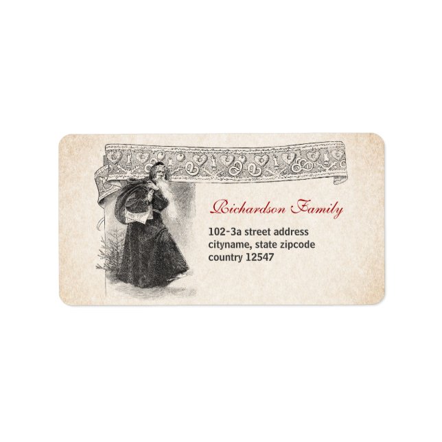 vintage Christmas Santa Claus address labels (Front)
