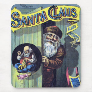 Vintage Christmas, Santa Claus and His Works Book Mouse Pad