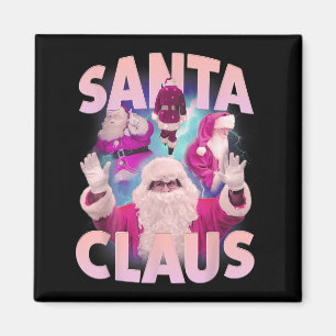 Vintage Christmas Santa Claus Bootleg 90s Hip Hop  Magnet