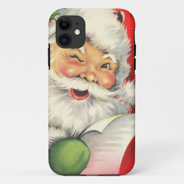 Vintage Christmas Santa Claus Case-Mate iPhone Case (Back)