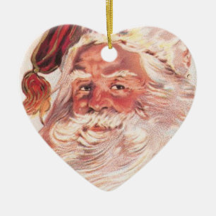 Vintage Christmas Santa Claus Ceramic Tree Decoration