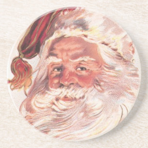 Vintage Christmas Santa Claus Coaster