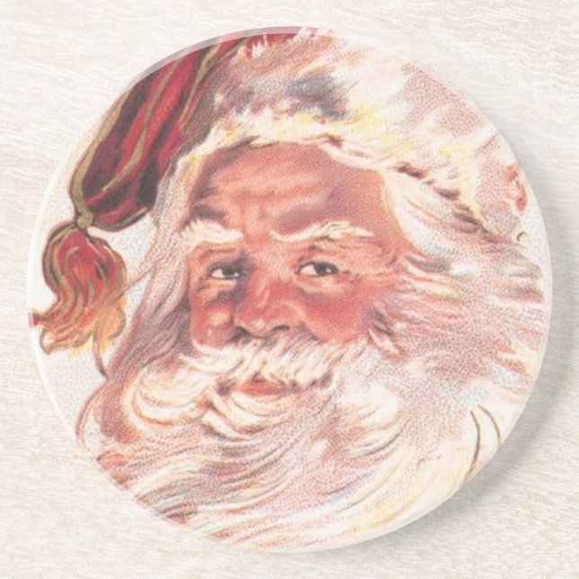 Vintage Christmas Santa Claus Coaster (Front)