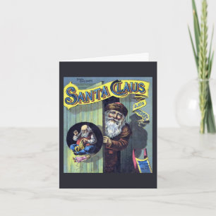 Vintage Christmas, Santa Claus Cover Art Thank You Card