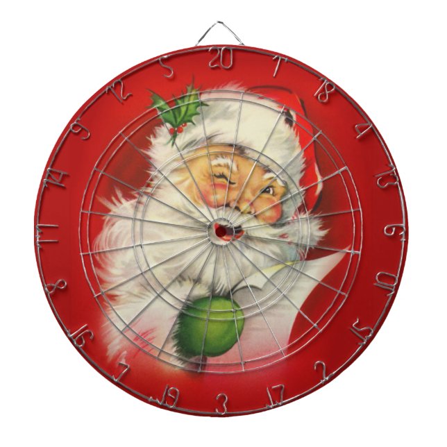 Vintage Christmas Santa Claus Dartboard (Front)