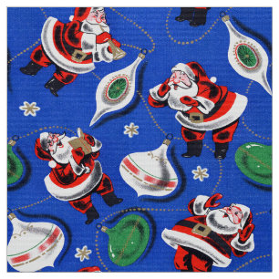 Vintage Christmas Santa Claus Fabric