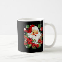 Vintage Christmas Santa Claus Face Funny Old Fashi