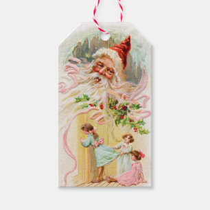 Vintage Christmas Santa Claus Gift Tags