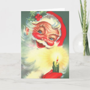 Vintage Christmas Santa Claus Holiday Card