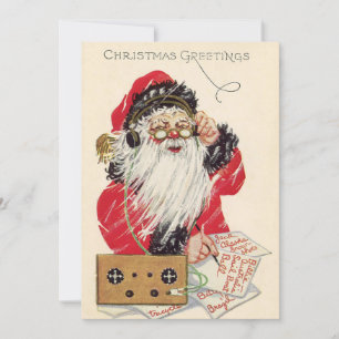 Vintage Christmas Santa Claus Holiday Card
