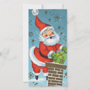 Vintage Christmas Santa Claus Holiday Card