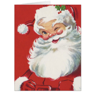 Vintage Christmas Santa Claus, Jolly and Winking
